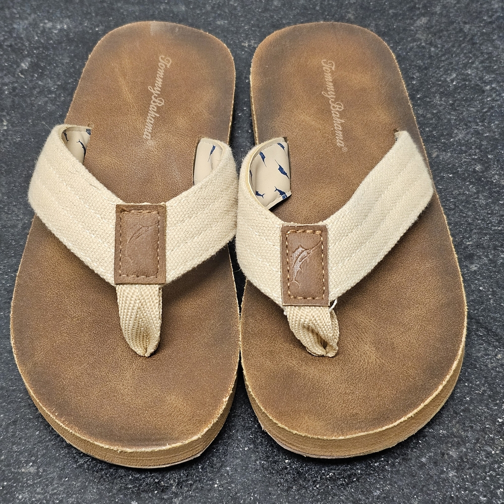 Tommy Bahama Brown and Cream Sandals